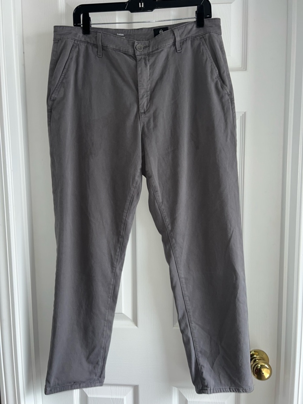 Ag Adriano Goldschmied Men's Gray Cotton Chinos